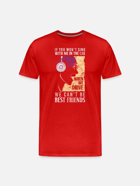 Singing Musician Musical Band - Men's Premium Organic T-Shirt - red