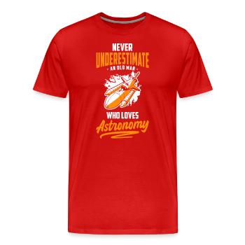 Stars Planet Space travel - Men's Premium Organic T-Shirt - red - Front - Damien (186cm)