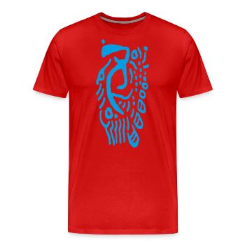 Viking Tribal - T-shirt bio Premium Homme - rouge - Devant - Damien (186cm)