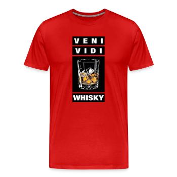 Veni Vidi Whisky - T-shirt bio Premium Homme - rouge - Devant - Damien (186cm)