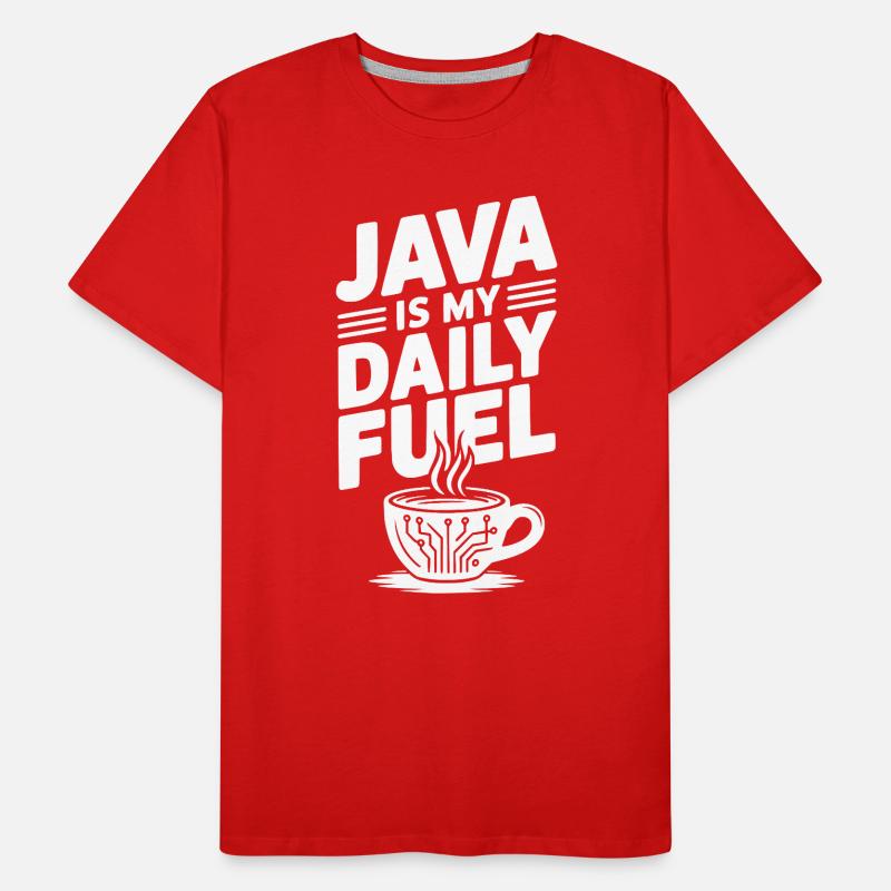 Java est mon carburant quotidien T-shirt bio Premium Homme