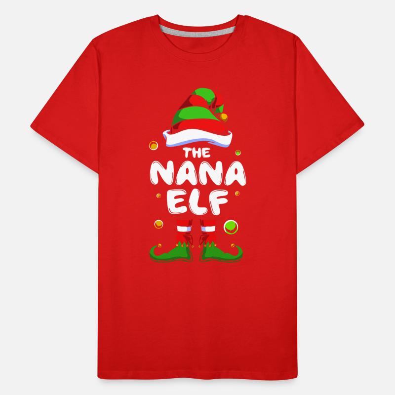 Elfe Elf Weihnachtsgeschenk Oma Großmutter Männer Premium Bio T-Shirt