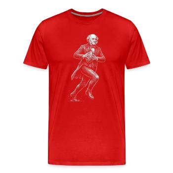 Martin Van Buren Football américain - T-shirt bio Premium Homme - rouge - Devant - Damien (186cm)