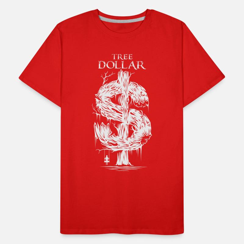 Dollarbaum des Horros - Halloweendesign Männer Premium Bio T-Shirt