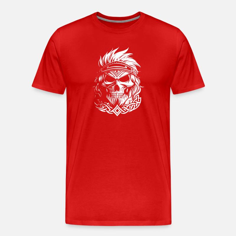 Vikinger - Männer Premium Bio T-Shirt - Rot