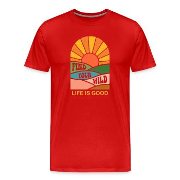 Trouvez votre wild - T-shirt bio Premium Homme - rouge - Devant - Damien (186cm)