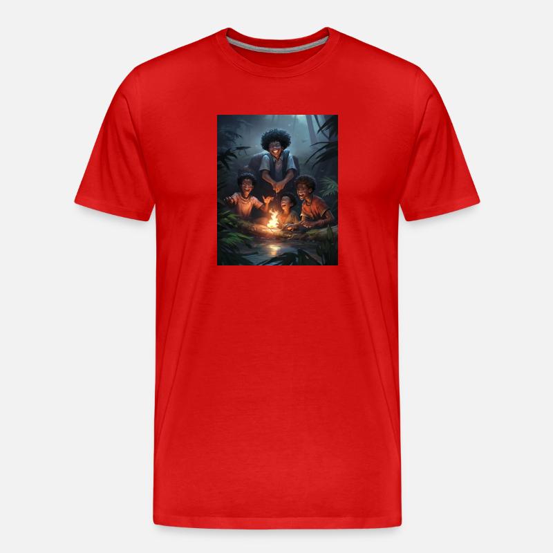 Die Freuden des Waldes - Männer Premium Bio T-Shirt - Rot