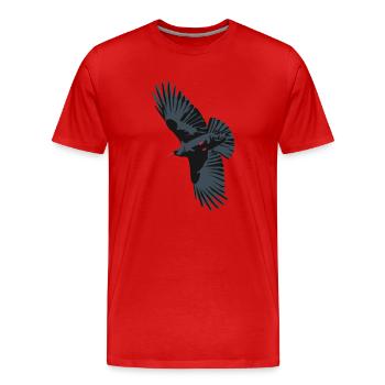 Red Billed Chough 1 - Men's Premium Organic T-Shirt - red - Front - Damien (186cm)