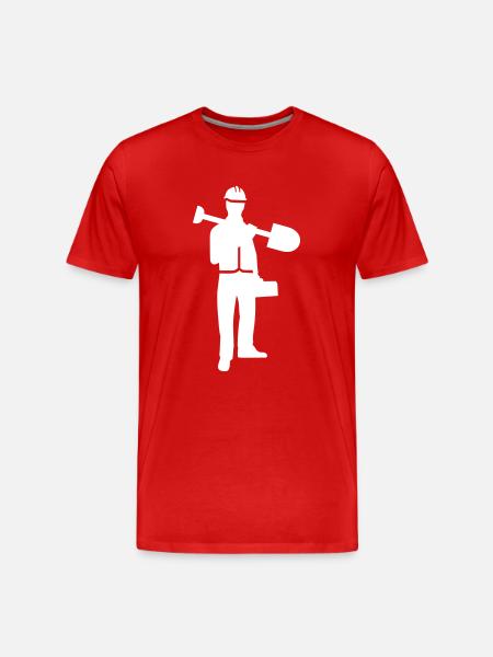 Construction worker - Men's Premium Organic T-Shirt - red