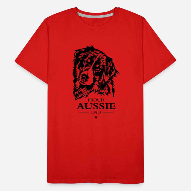 Aussie Dad Australian Shepherd Hunde Hund Wilsigns Männer Premium Bio T-Shirt
