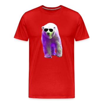 Polar Bear - Eisbär - Männer Premium Bio T-Shirt - Rot - Vorne - Damien (186cm)