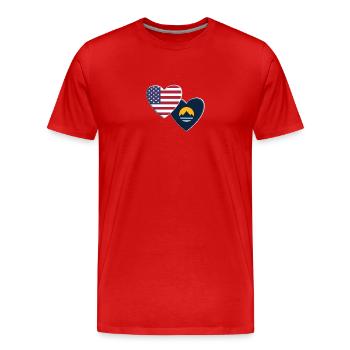 USA American City Of Reno Nevada Flag Patriotic - Men's Premium Organic T-Shirt - red - Front - Damien (186cm)