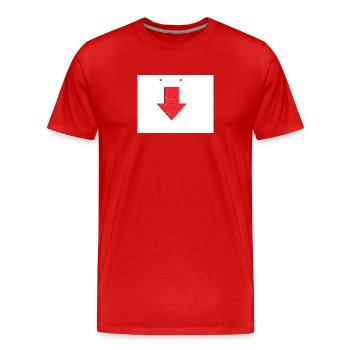 Pfeil Gesicht - Männer Premium Bio T-Shirt - Rot - Vorne - Damien (186cm)