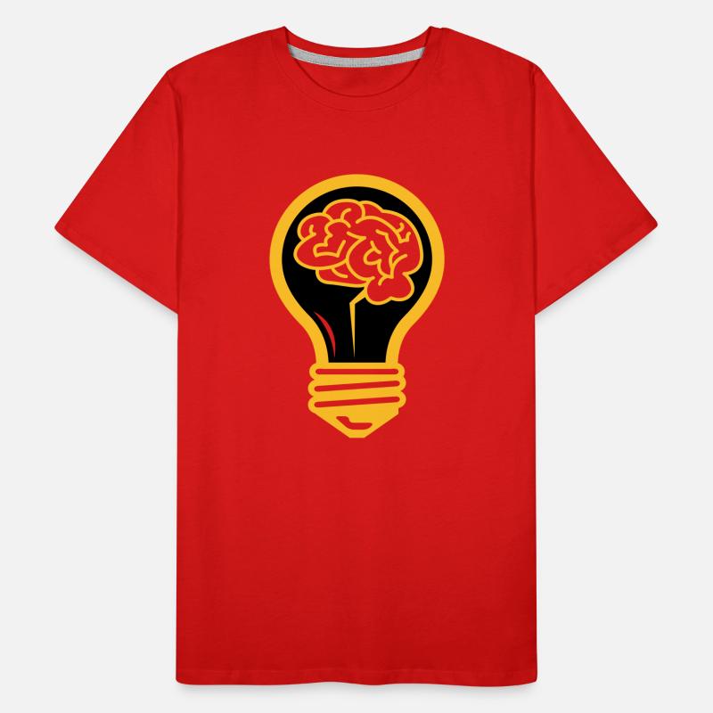 Light bulb with a brain Men's Premium Organic T-Shirt