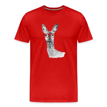 Rogen - Männer Premium Bio T-Shirt - Rot - Vorne - Damien (186cm)