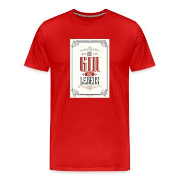 The gin of life poster - Men's Premium Organic T-Shirt - red - Front - Damien (186cm)