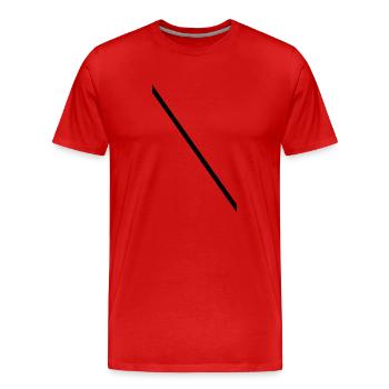 Minimale-Diagonale - Männer Premium Bio T-Shirt - Rot - Vorne - Damien (186cm)
