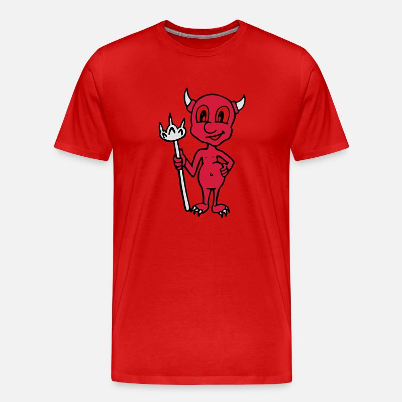 Little Devil - Männer Premium Bio T-Shirt - Rot