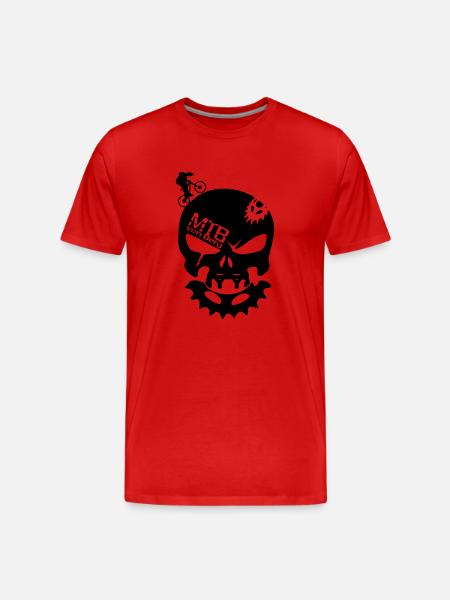 Bone Head - Männer Premium Bio T-Shirt - Rot