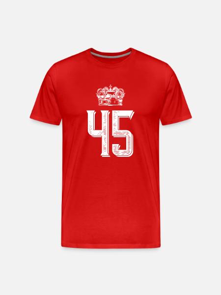 45 Number crown - Men's Premium Organic T-Shirt - red