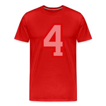 Cool Retro Retrostyle Numéro de maillot numéro de dos - T-shirt bio Premium Homme - rouge - Devant - Damien (186cm)