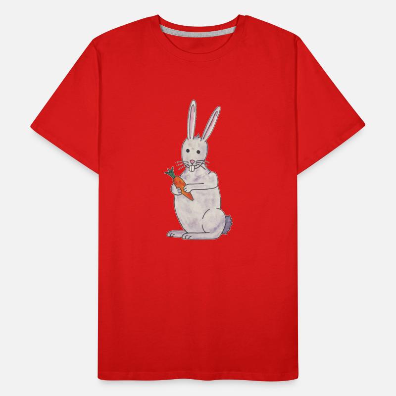 cute rabbit rabbit with carrot Men's Premium Organic T-Shirt