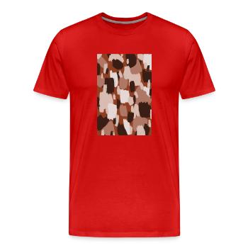 Motif de traits pastel épais - T-shirt bio Premium Homme - rouge - Devant - Damien (186cm)