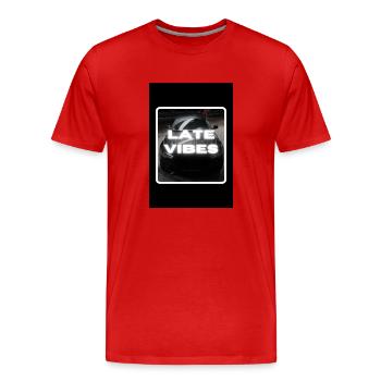 Ambiances nocturnes - T-shirt bio Premium Homme - rouge - Devant - Damien (186cm)