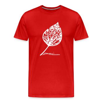 Autumn leaves with shade - Men's Premium Organic T-Shirt - red - Front - Damien (186cm)