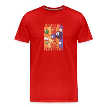 Kugelflüsterer - Snooker Pool 8 9 Ball Billard - Männer Premium Bio T-Shirt - Rot - Vorne - Damien (186cm)