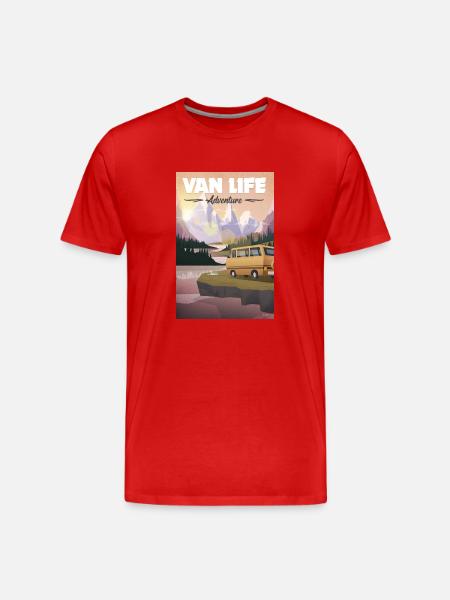van life - Men's Premium Organic T-Shirt - red