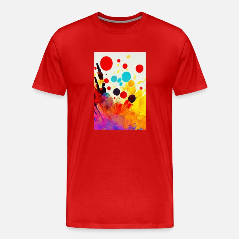 Abstract bright colour bold - Männer Premium Bio T-Shirt - Rot