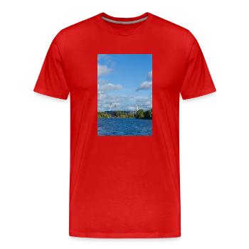 Weserstadion - Männer Premium Bio T-Shirt - Rot - Vorne - Damien (186cm)
