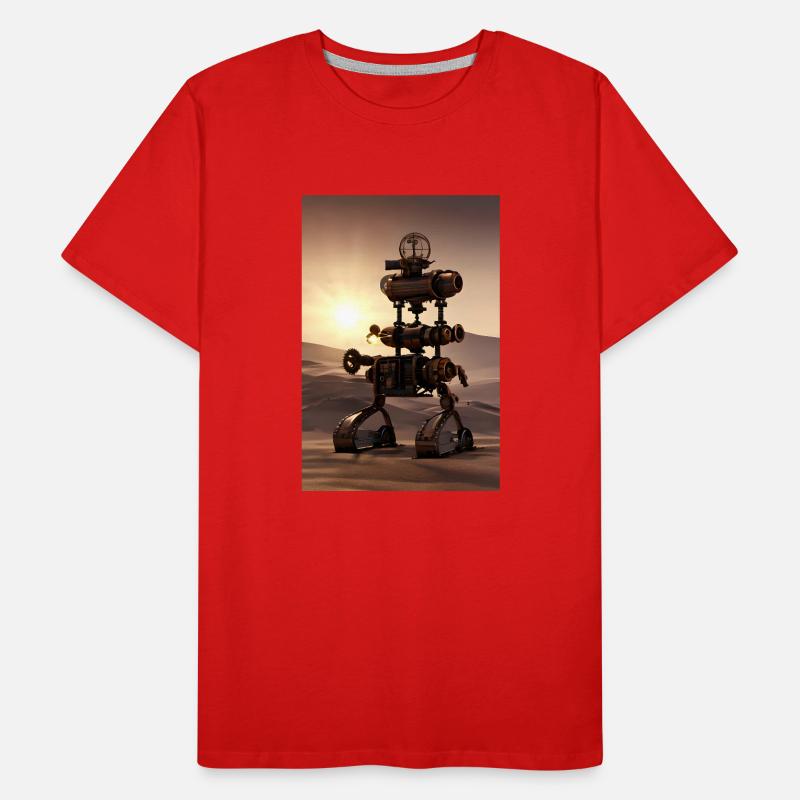 Steampunk Robot Men's Premium Organic T-Shirt
