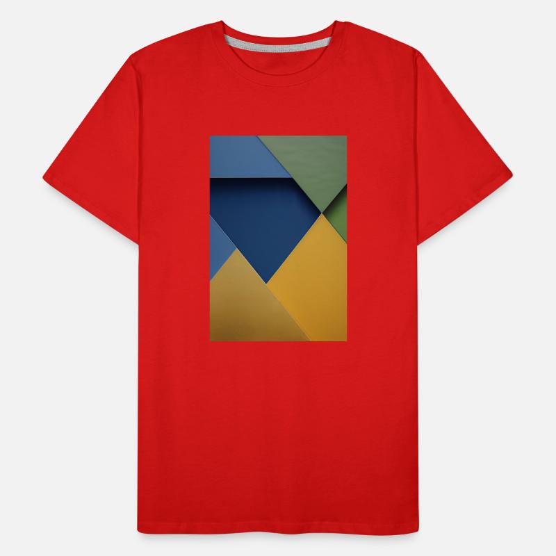 Colorful triangle pattern Men's Premium Organic T-Shirt