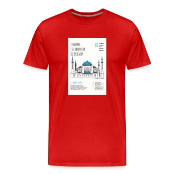 Istanbul - Männer Premium Bio T-Shirt - Rot - Vorne - Damien (186cm)