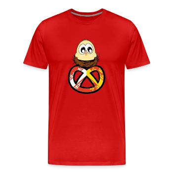 Alsace Chick - Men's Premium Organic T-Shirt - red - Front - Damien (186cm)