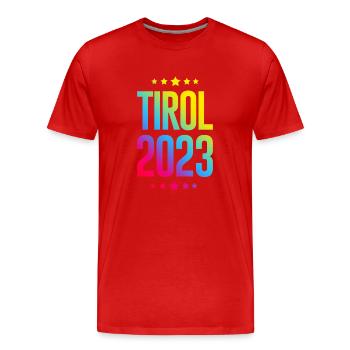 Tyrol 2023 - T-shirt bio Premium Homme - rouge - Devant - Damien (186cm)