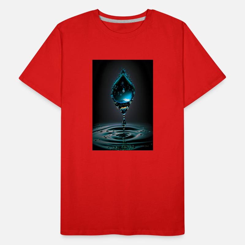 Drop cyan 2 Men's Premium Organic T-Shirt