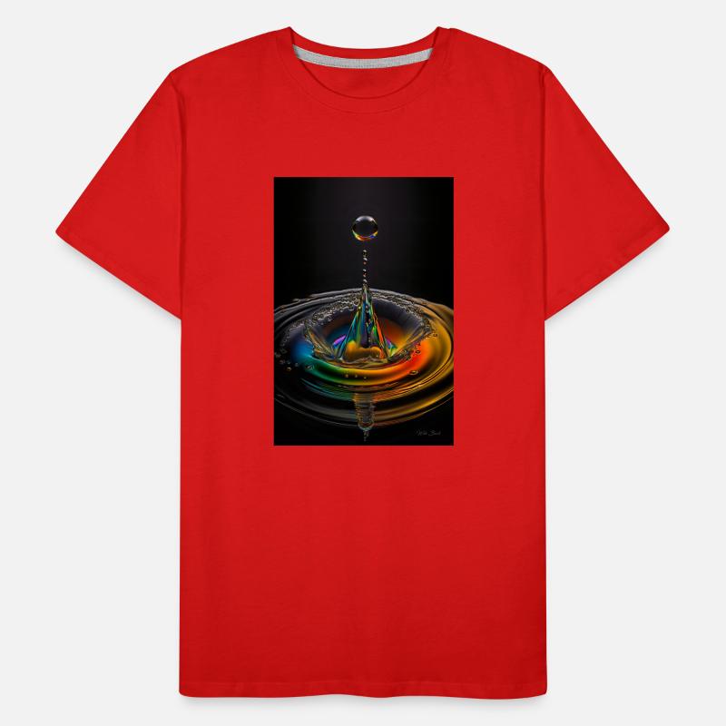 Drop rainbow 4 Men's Premium Organic T-Shirt