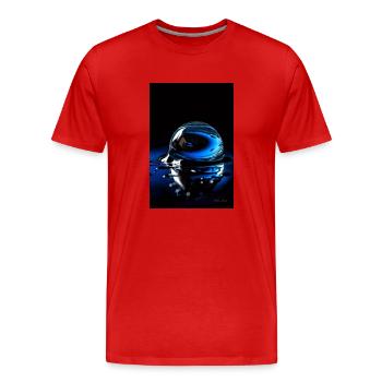 Gouttes bleues 7 - T-shirt bio Premium Homme - rouge - Devant - Damien (186cm)