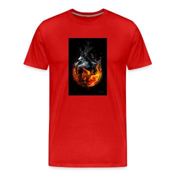 Lâche le feu 6 - T-shirt bio Premium Homme - rouge - Devant - Damien (186cm)
