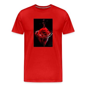 Gouttes rouges 6 - T-shirt bio Premium Homme - rouge - Devant - Damien (186cm)
