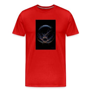 Kaos in einer Blase feuer 4 - Männer Premium Bio T-Shirt - Rot - Vorne - Damien (186cm)