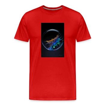 Kaos in einer Blase regenbogen 4 - Männer Premium Bio T-Shirt - Rot - Vorne - Damien (186cm)