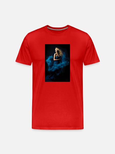 Blue Beauty 3 - Men's Premium Organic T-Shirt - red