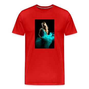Cyan Beauty 4 - Men's Premium Organic T-Shirt - red - Front - Damien (186cm)