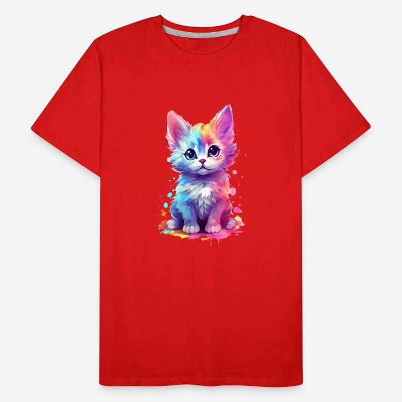 Idée d’impression unique et douce pour chat T-shirt bio Premium Homme