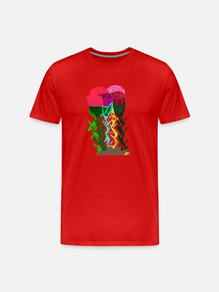 ROSES AND THORNS - Men's Premium Organic T-Shirt - red