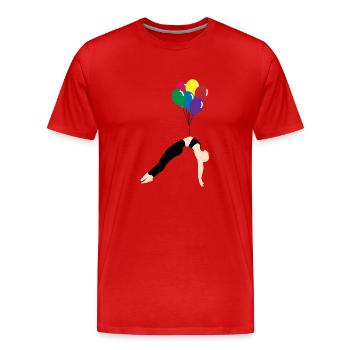 Balloon - Men's Premium Organic T-Shirt - red - Front - Damien (186cm)